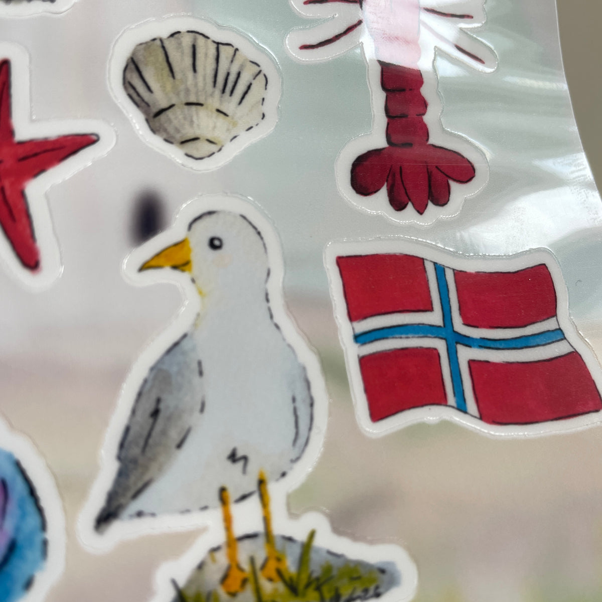 Ut mot havet - Stickersheet - Norske klistremerker - Typisk norsk