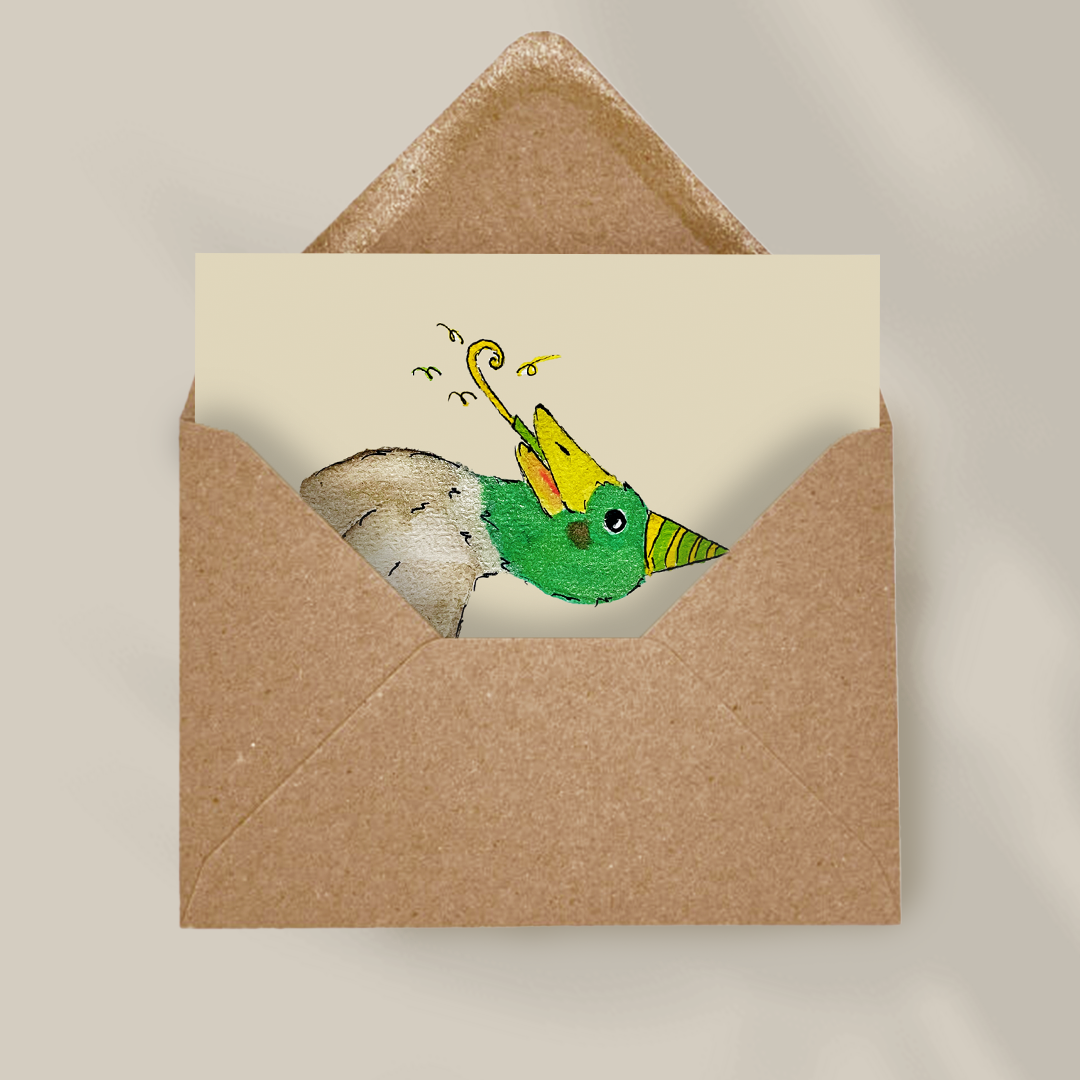 Wilde Eend - Handgemaakte verjaardagskaart met originele illustratie