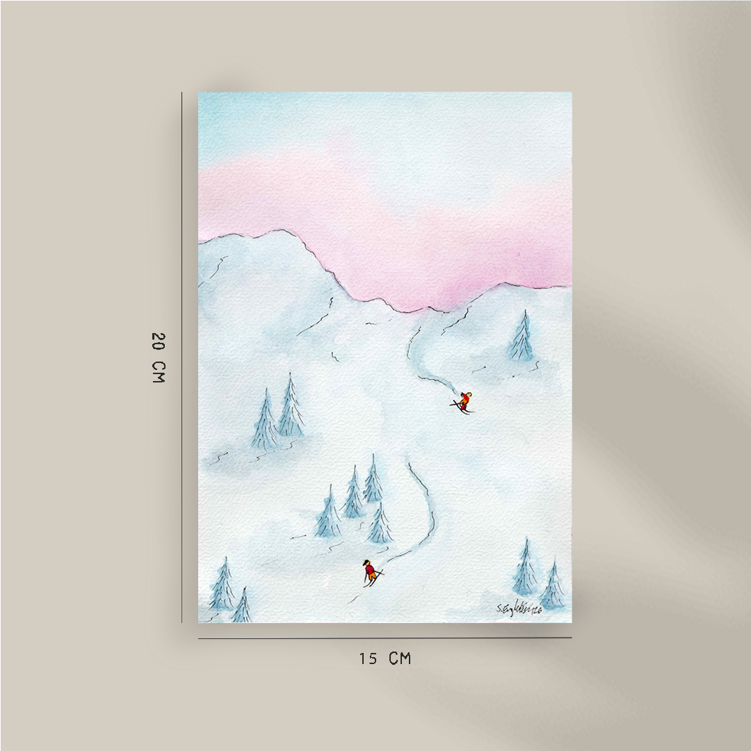 Skitur - A5 trykk - Kunsttrykk