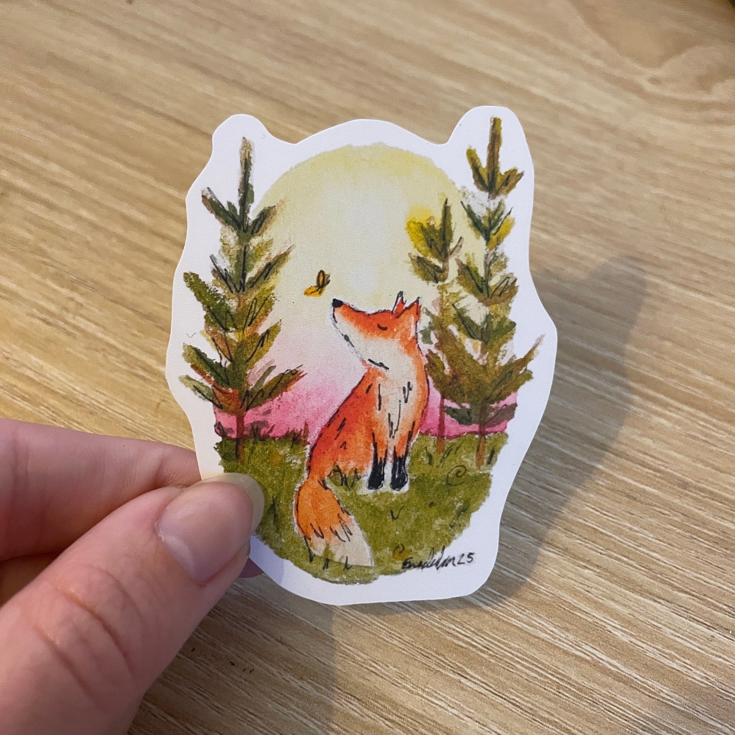 Sheep - Handmade sticker with original art