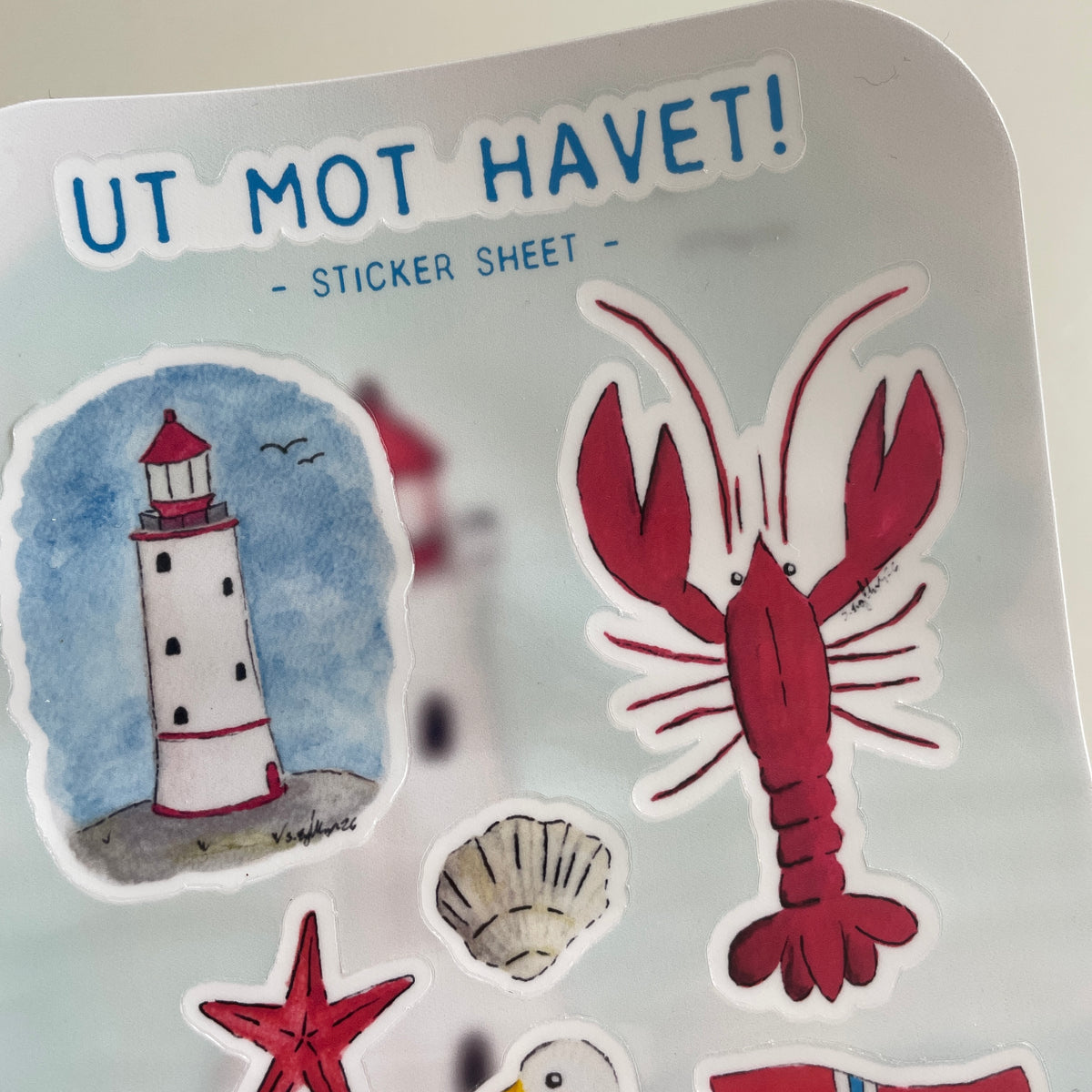 Ut mot havet - Stickersheet - Norske klistremerker - Typisk norsk
