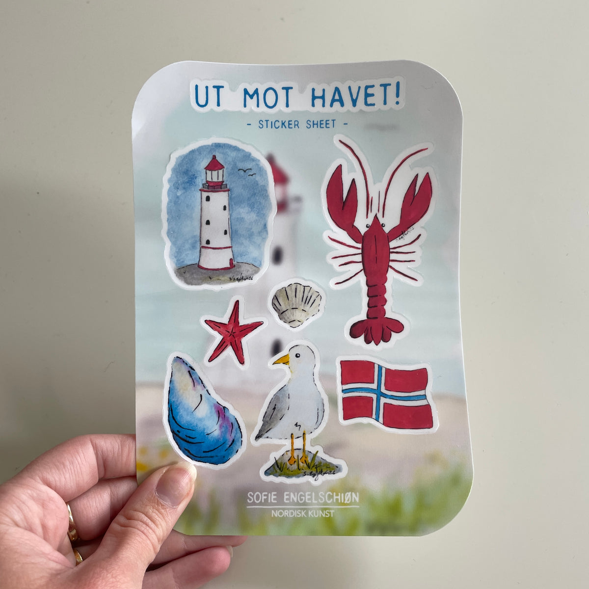 Ut mot havet - Stickersheet - Norske klistremerker - Typisk norsk