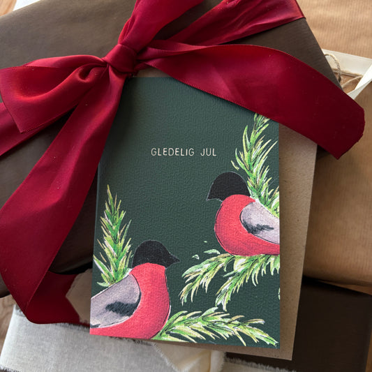 Merry Christmoose – handgemaakte kerstkaart met origineel kunstwerk