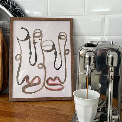 Kaffeslabberas - Originaltkunstverk - multimediamaleri