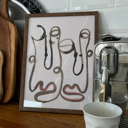 Kaffeslabberas - Originaltkunstverk - multimediamaleri