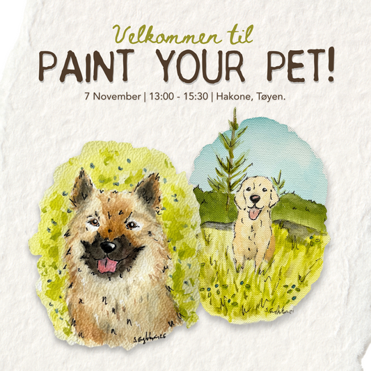 Paint your pet - Watercolor workshop - Oslo - Hakone Coffee Tøyen- maleworkshop