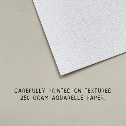 Elg i vinterlandksp - A5 trykk - Kunstverk av elg