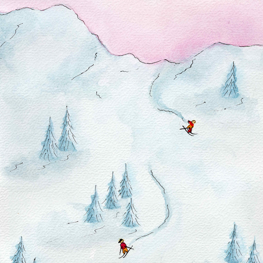 Skitur - A5 trykk - Kunsttrykk