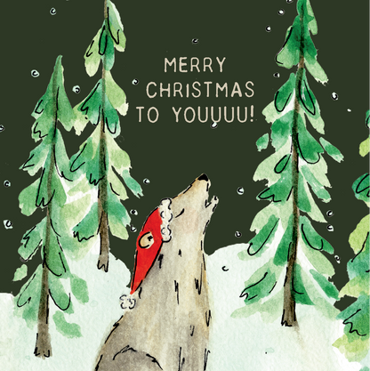 Merry Christmoose – handmade Christmas card with original art
