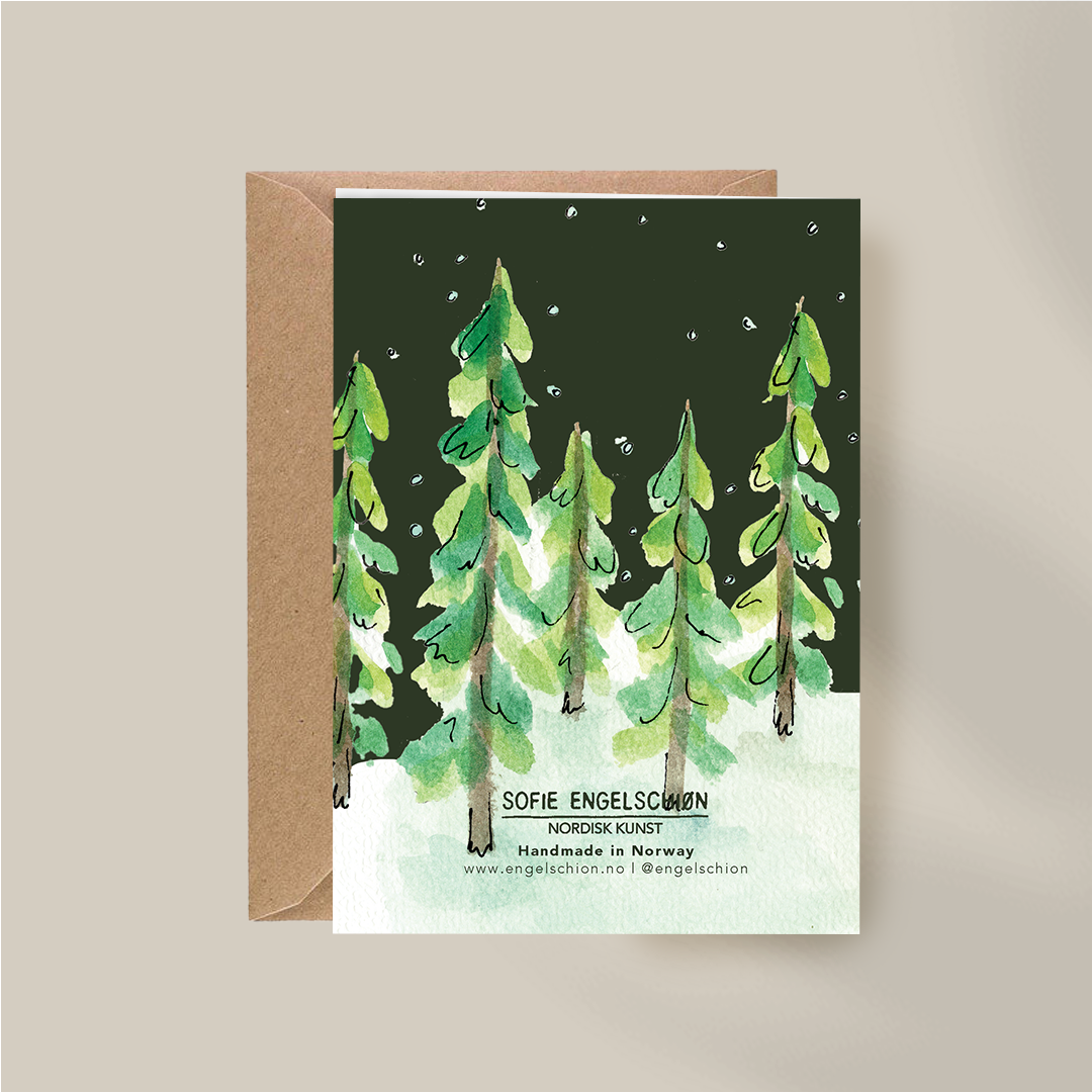 Merry Christmoose – handmade Christmas card with original art